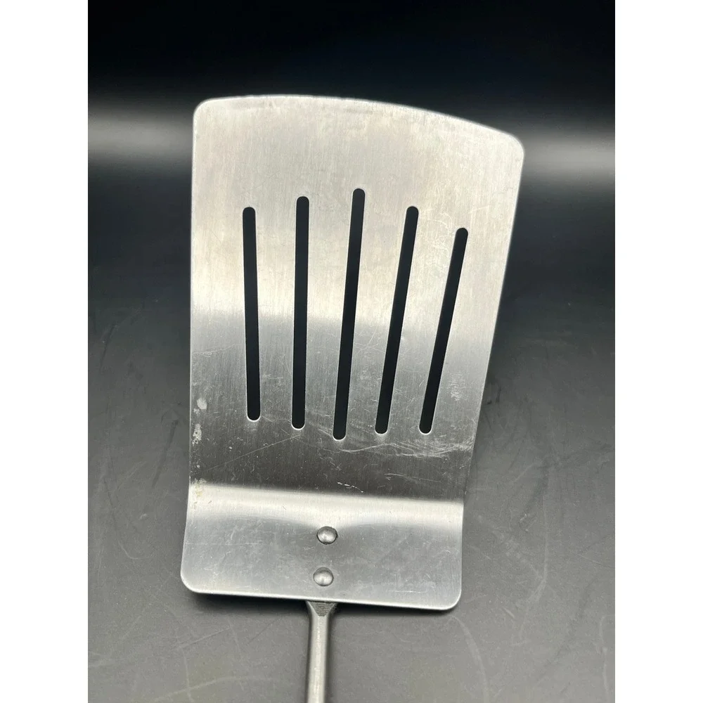Slotted Turner Spatula Stainless Steel‎ Black Handle Kitchen Utensil Cooking 15